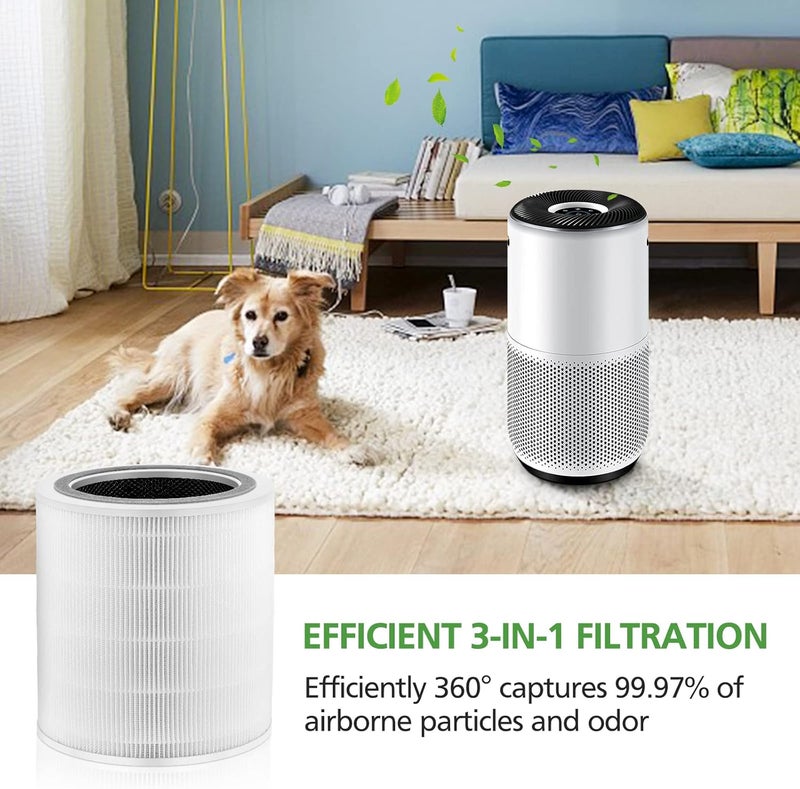 isinlive Core 400S Replacement Filter for LEVOIT Core 400S Smart WiFi Air Purifie-r, Core 400S-RF 3-in-1 True HEPA Activated Carbon Pre-Filter, LRF-C401S-WUS, 1 Pack - Image 2